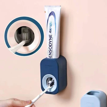 Punch-livre escova de dentes da cremalheira preguiçoso squeeze artefato casa de banho parede automática espremedor de pasta de dentes