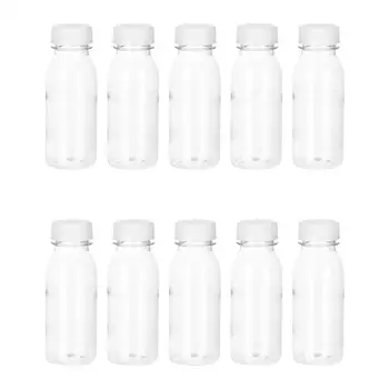 10pcs Garrafas de Bebida Vazias de Plástico de Garrafas de Água de Bebida de Líquido de Recipiente Vazio Garrafas de Água Reutilizáveis Suco de Garrafas de Leite, 200ML