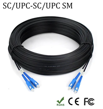 2 núcleo de cabo de Fibra óptica SC SC único modo de 50M/100M/150/200/300/400/500M FTTH 2 cabo de núcleo da Fibra Óptica jumper