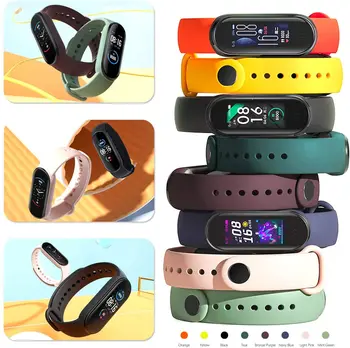 Cinta para Xiaomi Mi Banda 6 7 pulseira de silicone Esporte relógio de pulseira de Miband band6 band4 wriststrap Para Xiaomi mi band 3 4 5 6 7