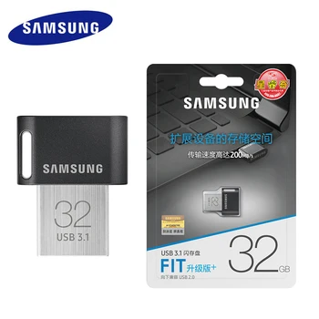 Usb 3.1 Samsung Usb Flash Drive Pendrive de 256gb 128gb Flash Usb de 32gb e 64gb de Metal Mini Flash Memoria Stick Fit Plus(usb3.1)