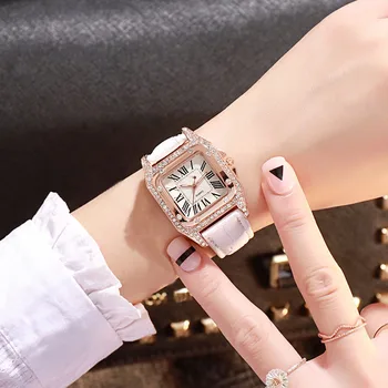 Relógio Para Mulheres Relógios De 2022, A Melhor Venda De Produtos De Marcas De Luxo Reloj Mujer Diamante De Moda De Gypsophila Simples Quadrado De Quartzo