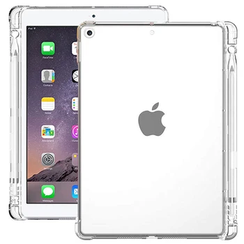 Tablet Pencil Case Para Apple iPad Mini 1 2 3 7.9 Mini2 Mini3 A1489 A1490 A1491 Flexível e Transparente de TPU Silicone Tampa Traseira