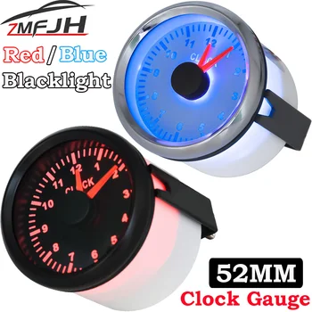Ponteiro Digital 52mm Relógio Medidor Azul/Luminoso Vermelho de Instrumentos Medidores da Hora 0~12 Horas para Carro, Barco, Iate Mostrar Relógio Metros 9-32V