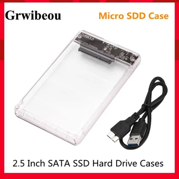 Grwibeou USB 3.0 HDD Caso Gabinete de 2,5 Polegadas Porta Serial SATA disco Rígido SSD Casos de Suporte de 2 TB Transparente Móvel HDD Externo