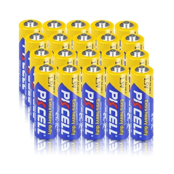 20Pcs/PKCELL Bateria AA de 1,5 v R6P UM3 de Carbono Dever baterias 2A Primário e de Baterias para câmera, calculadora, mp3 player ect