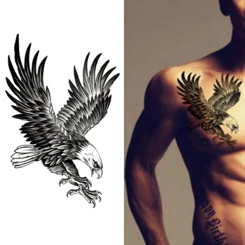 NOVA Moda Águia Impermeável Temporárias de Arte no Corpo, Braço, Ombro, Peito Tatuagem Legal Etiqueta Para Mulheres/Homens Quentes da Venda