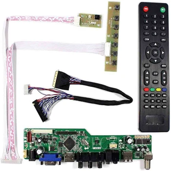 Novo TV56 Conselho de Controle de Monitor Kit para LTN156AT30-T01 TV+HDMI+VGA+AV+USB ecrã LCD LED de Controlador de Placa de Driver