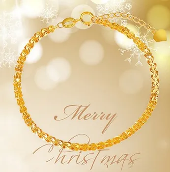 Ouro 18k pulseira para mulheres au750 pulseiras de ouro rosa em ouro amarelo 16 cm+3 cm