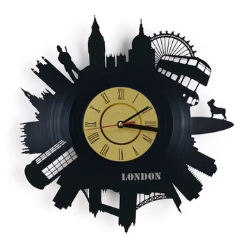 Londres disco de Vinil Relógio de Parede - Decorar a sua casa com Arte Moderna - Melhor presente para homem, mulher, namorado e namorada