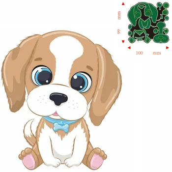 De Corte de Metal Morre Animal Cão DIY Papel de Scrapbooking, Cartões de Artesanato Decorativo em Relevo