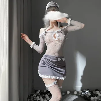 2022 Novas Mulheres de Lingerie Sexy Vestido de Trajes Cosplay uniforme Jogar Bonito Empregada Servo Anime dramatização Fase do Partido Lolita Roupas