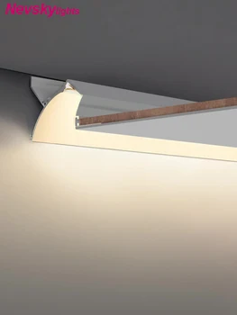 Perfil para pairando iluminação de teto LED Rígida Faixa de parede de lâmpadas de LED de luz de fundo tira em Recesso de alumínio de teto flutuante