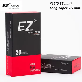 EZ Revolução Tatuagem Cartuchos de Curvas Magnum (RM) #12 (0,35 MM) Agulhas para Máquinas rotativas & Apertos de 20 Pcs/Caixa