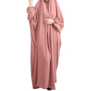 Eid Com Capuz Mulheres Muçulmanas Hijab Vestido De Oração Vestuário Jilbab Abaya Longo Khimar Cobertura Completa Ramadã Vestido Abayas Islâmica Roupas Niqab